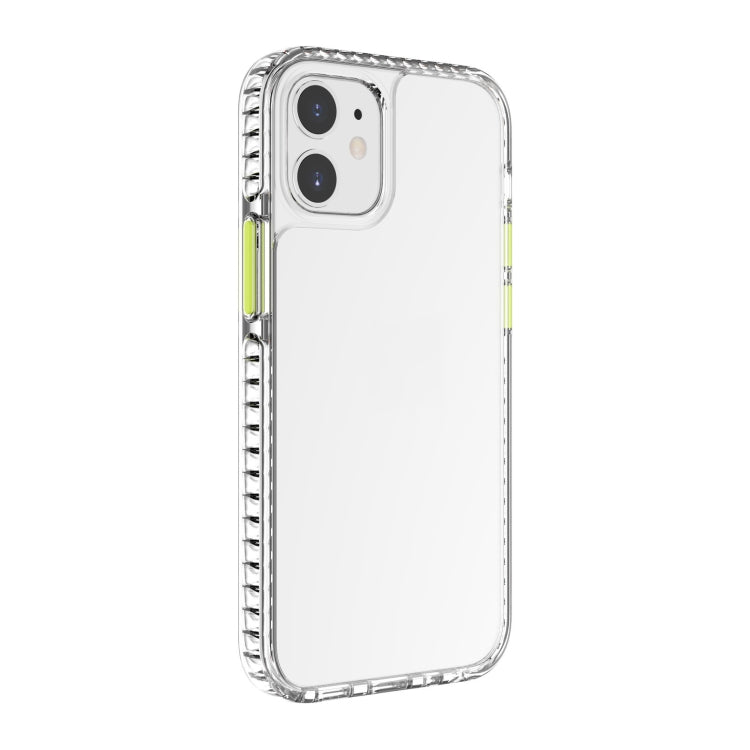 For iPhone 12 mini 2 in 1 Ultra Clear Shockproof PC+ TPU Case with Removable Color Button