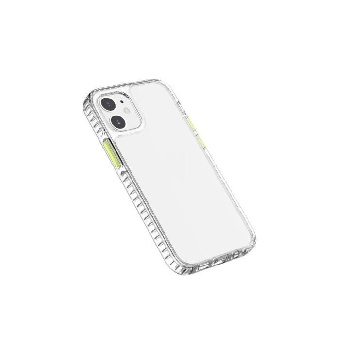 For iPhone 12 mini 2 in 1 Ultra Clear Shockproof PC+ TPU Case with Removable Color Button