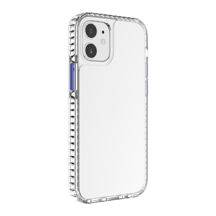 For iPhone 12 mini 2 in 1 Ultra Clear Shockproof PC+ TPU Case with Removable Color Button