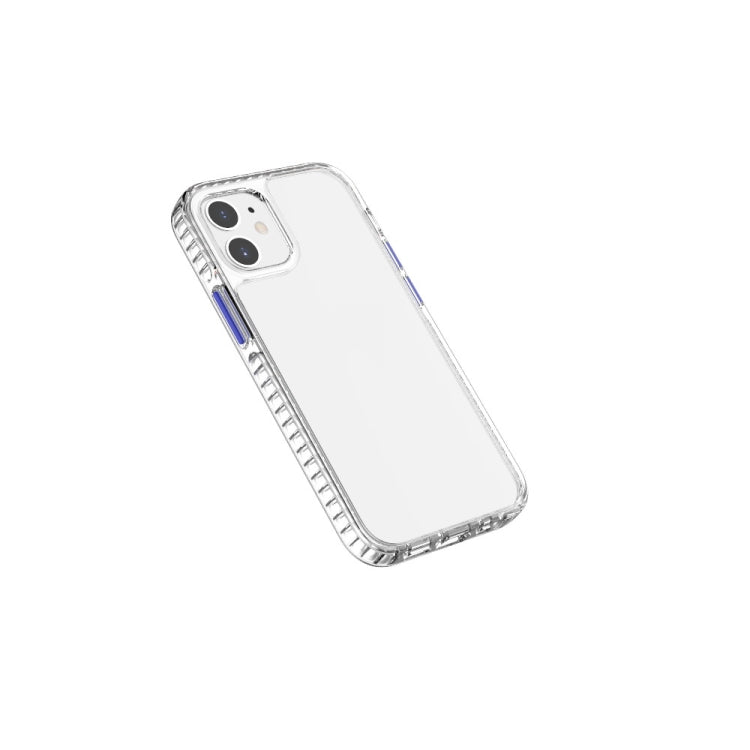 For iPhone 12 mini 2 in 1 Ultra Clear Shockproof PC+ TPU Case with Removable Color Button