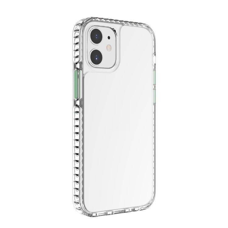 For iPhone 12 mini 2 in 1 Ultra Clear Shockproof PC+ TPU Case with Removable Color Button