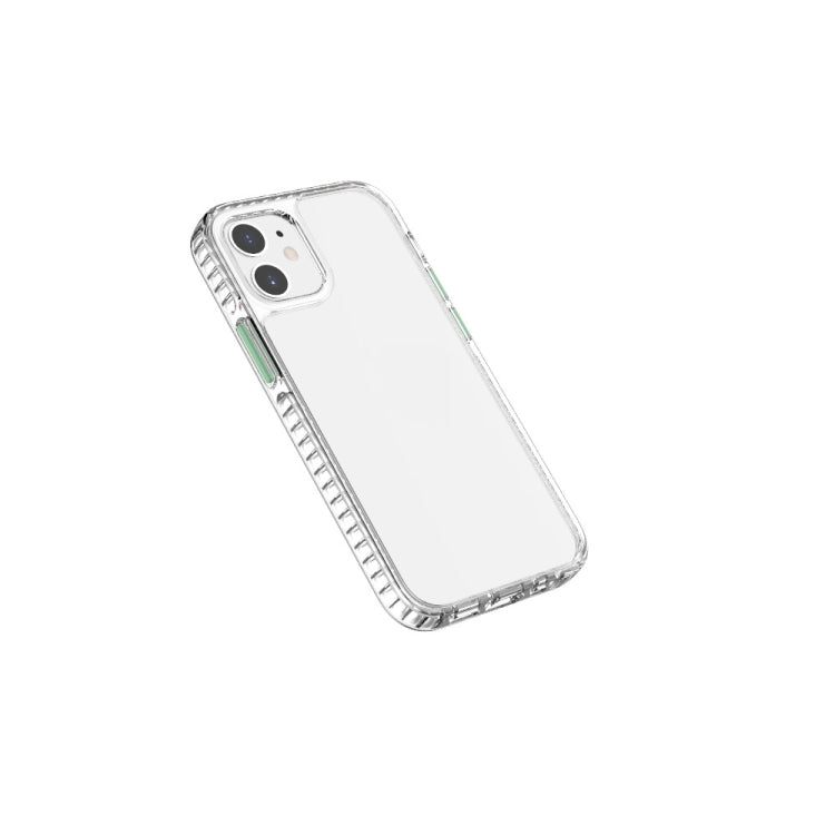 For iPhone 12 mini 2 in 1 Ultra Clear Shockproof PC+ TPU Case with Removable Color Button