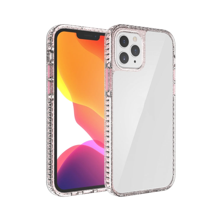 For iPhone 12 Pro Max 2 in 1 Ultra Clear Shockproof PC+ TPU Case with Removable Color Button