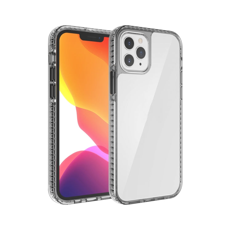 For iPhone 12 Pro Max 2 in 1 Ultra Clear Shockproof PC+ TPU Case with Removable Color Button
