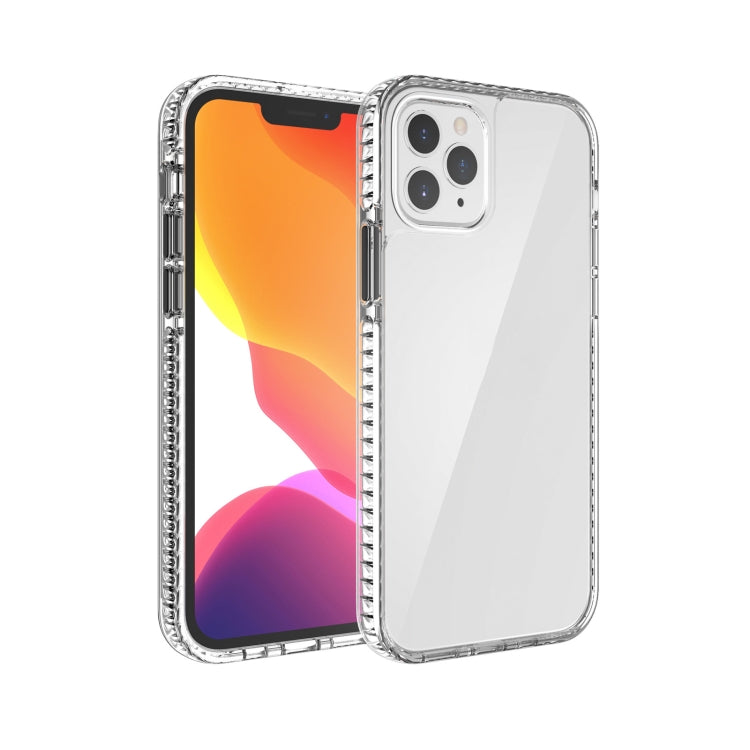For iPhone 12 Pro Max 2 in 1 Ultra Clear Shockproof PC+ TPU Case with Removable Color Button