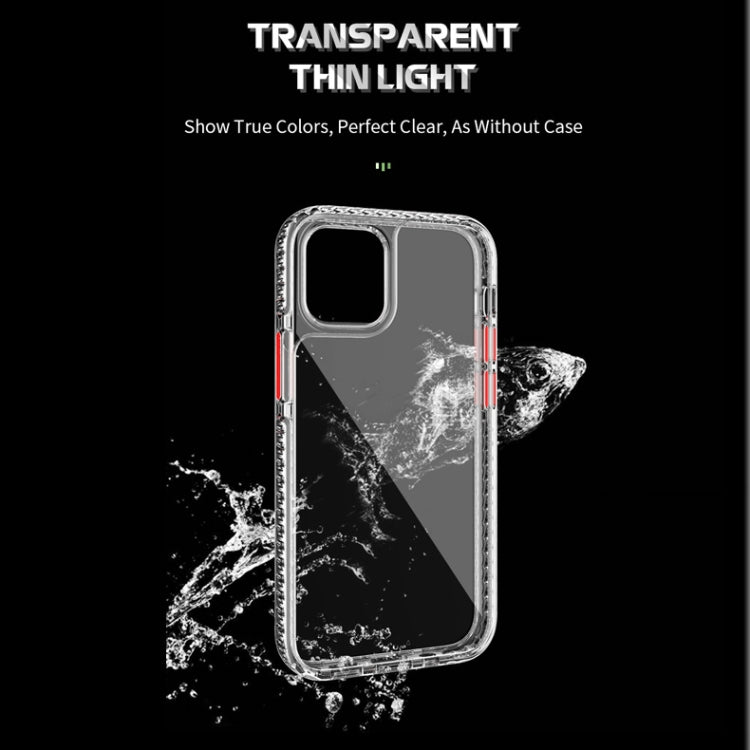 For iPhone 12 Pro Max 2 in 1 Ultra Clear Shockproof PC+ TPU Case with Removable Color Button