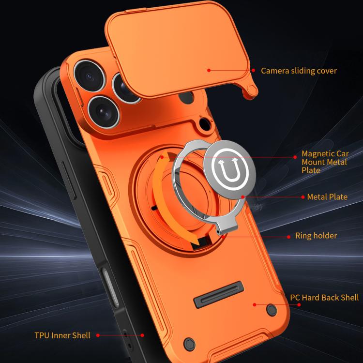 For iPhone 17 Pro Sliding Camshield Holder Magnetic Phone Case