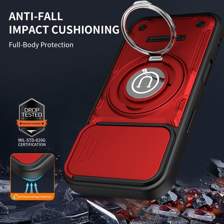 For iPhone 17 Sliding Camshield Holder Magnetic Phone Case