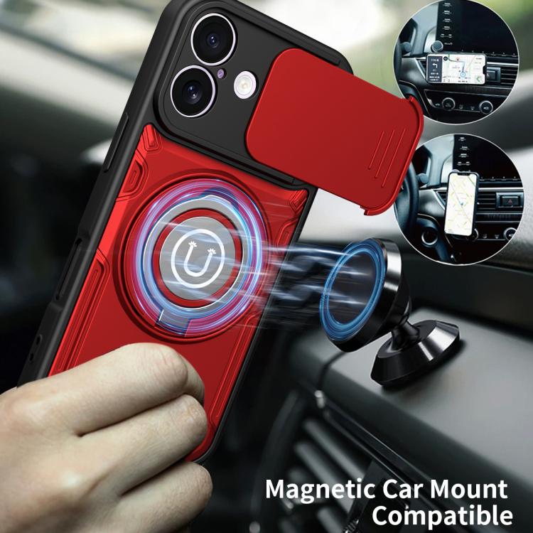 For iPhone 17 Sliding Camshield Holder Magnetic Phone Case