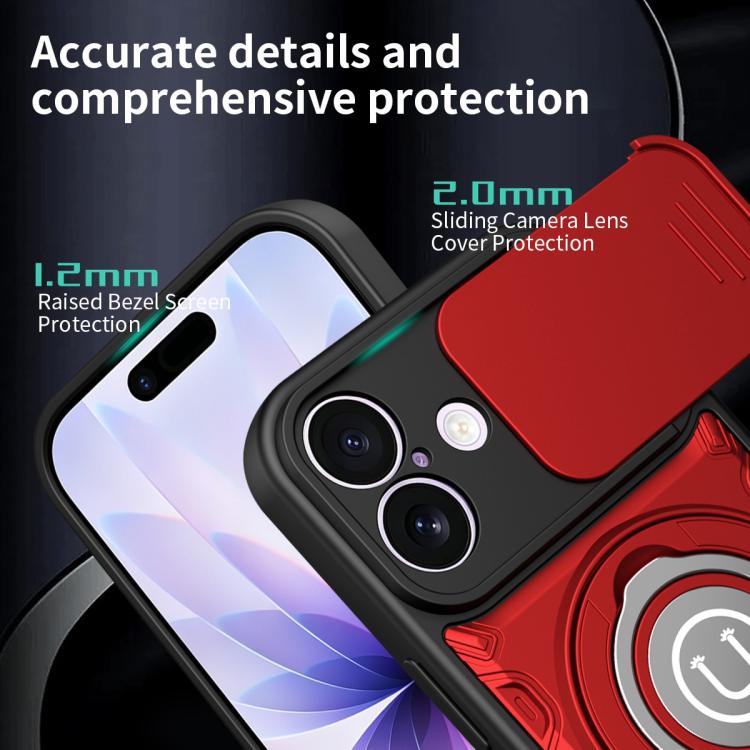 For iPhone 17 Sliding Camshield Holder Magnetic Phone Case