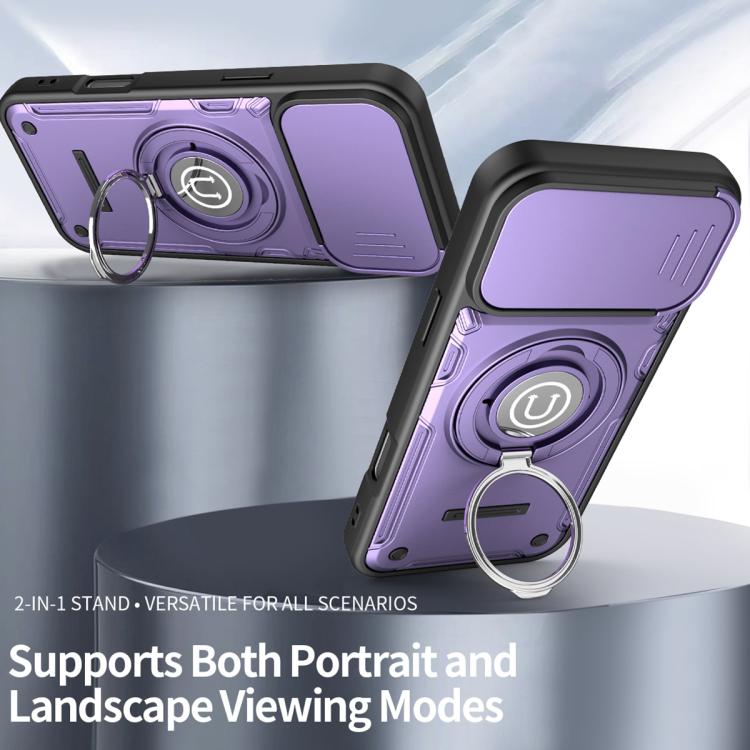For iPhone 16 Pro Max Sliding Camshield Holder Magnetic Phone Case