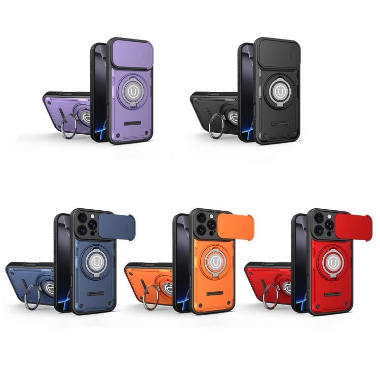 For iPhone 16 Pro Max Sliding Camshield Holder Magnetic Phone Case