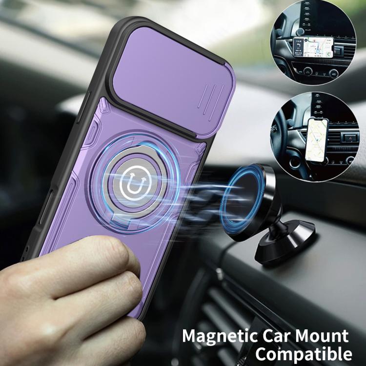 For iPhone 16 Pro Sliding Camshield Holder Magnetic Phone Case