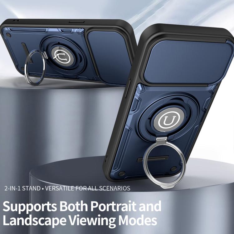 For iPhone 15 Pro Sliding Camshield Holder Magnetic Phone Case