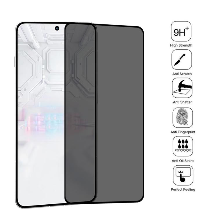 For Lenovo Legion Y70 5G 2026 Full Cover Anti-peeping Tempered Glass Film, Support Fingerprint Unlocking