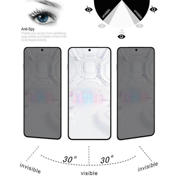 For Lenovo Legion Y70 5G 2026 Full Cover Anti-peeping Tempered Glass Film, Support Fingerprint Unlocking