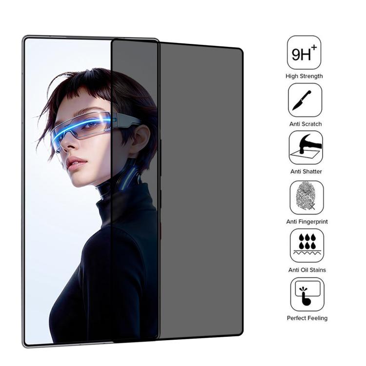 For ZTE nubia RedMagic 11S Pro 5G Full Cover Anti-peeping Tempered Glass Film, Support Fingerprint Unlocking