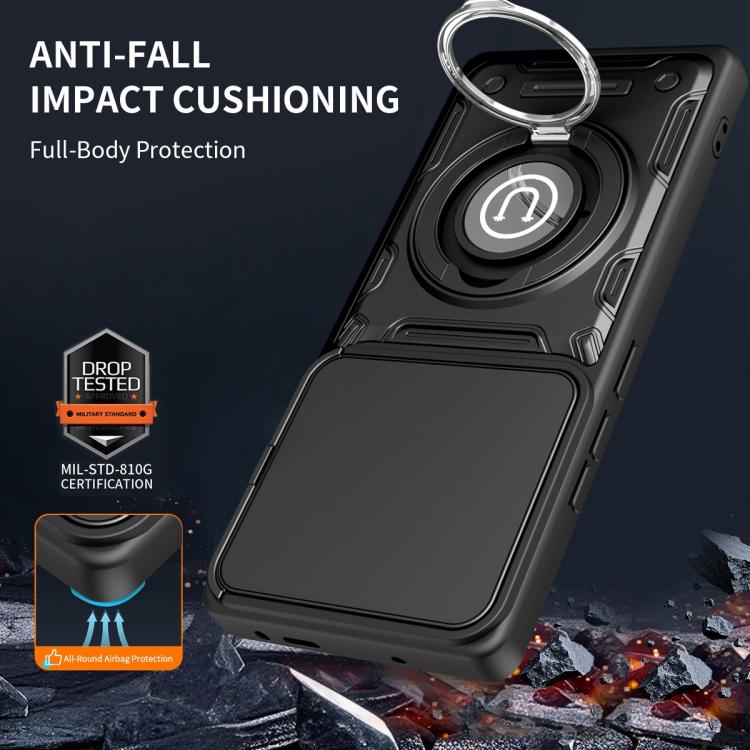 For Tecno Camon 40 4G Global Sliding Camshield Holder Magnetic Phone Case