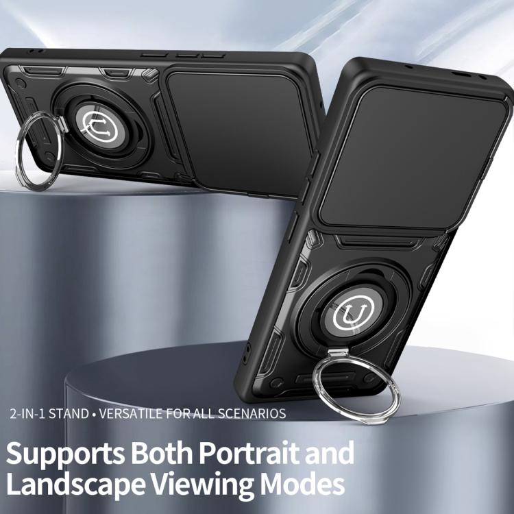 For Tecno Camon 40 4G Global Sliding Camshield Holder Magnetic Phone Case