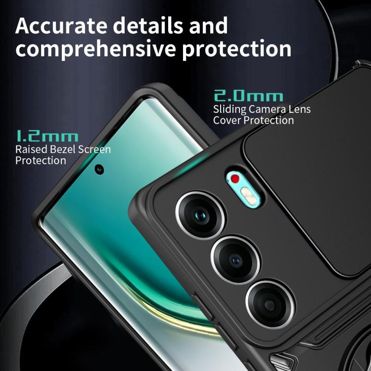For Tecno Camon 40 4G Global Sliding Camshield Holder Magnetic Phone Case