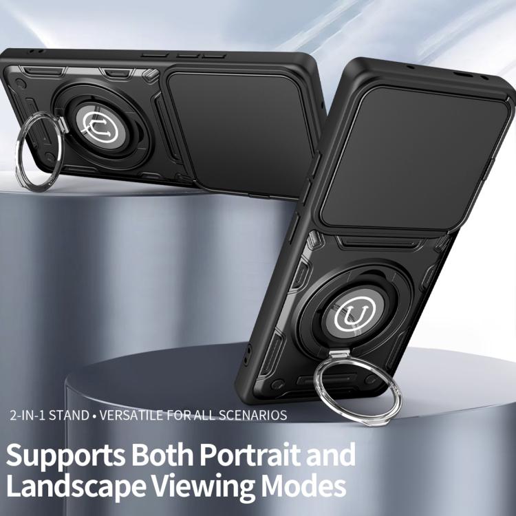 For Tecno Camon 40 Pro 4G Global Sliding Camshield Holder Magnetic Phone Case
