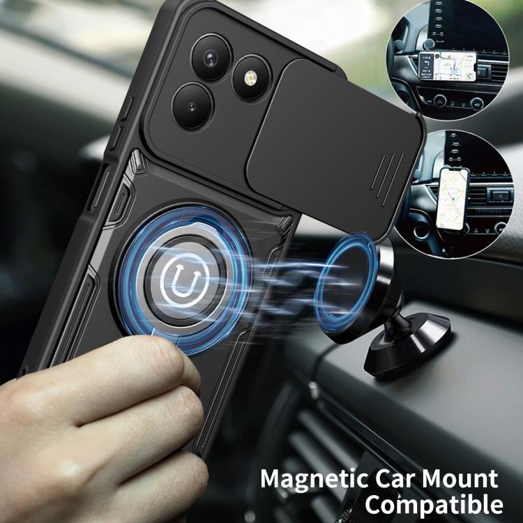 For Tecno Pova 7 4G Sliding Camshield Holder Magnetic Phone Case