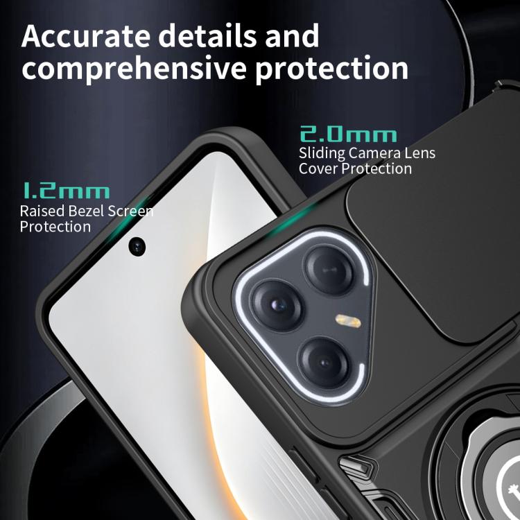 For Tecno Pova 7 Ultra 5G Sliding Camshield Holder Magnetic Phone Case