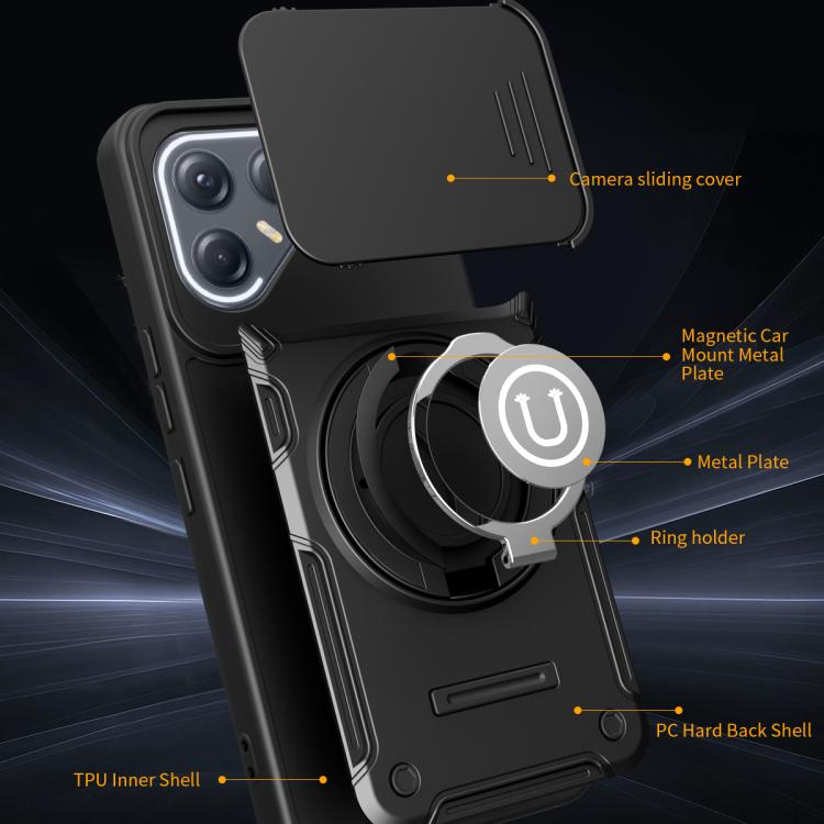 For Tecno Pova 7 Ultra 5G Sliding Camshield Holder Magnetic Phone Case