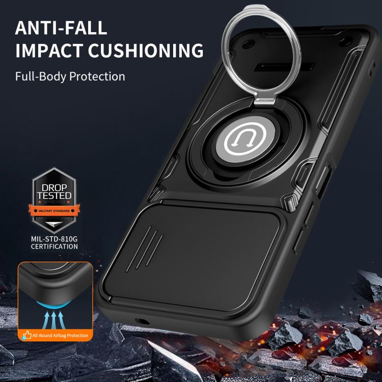 For Tecno Spark 40 4G Sliding Camshield Holder Magnetic Phone Case