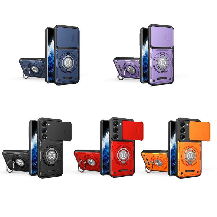 For Tecno Spark 40 Pro 4G Sliding Camshield Holder Magnetic Phone Case