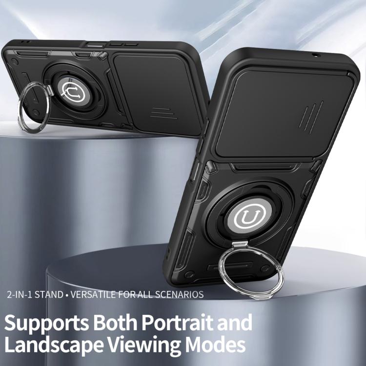 For Tecno Spark 40 Pro 4G Sliding Camshield Holder Magnetic Phone Case