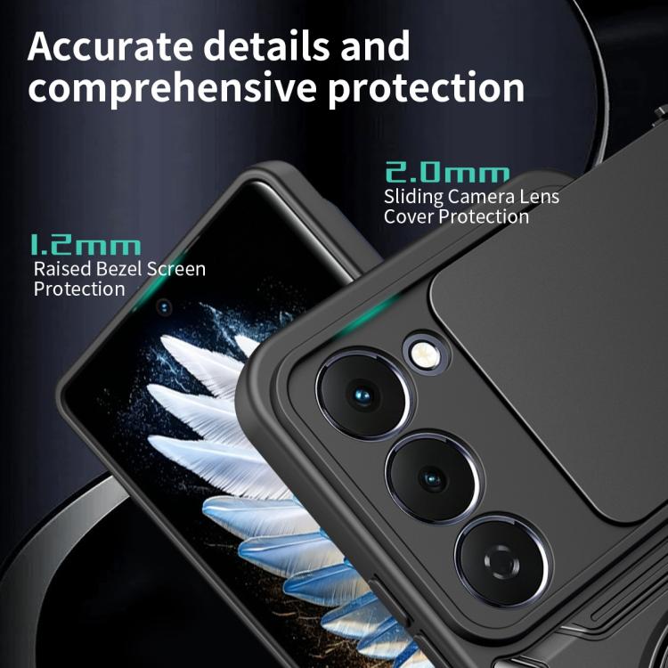 For Tecno Spark 40 Pro 4G Sliding Camshield Holder Magnetic Phone Case
