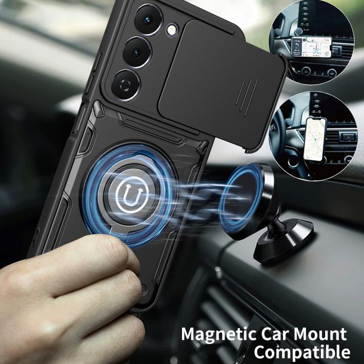 For Tecno Spark 40 Pro 4G Sliding Camshield Holder Magnetic Phone Case