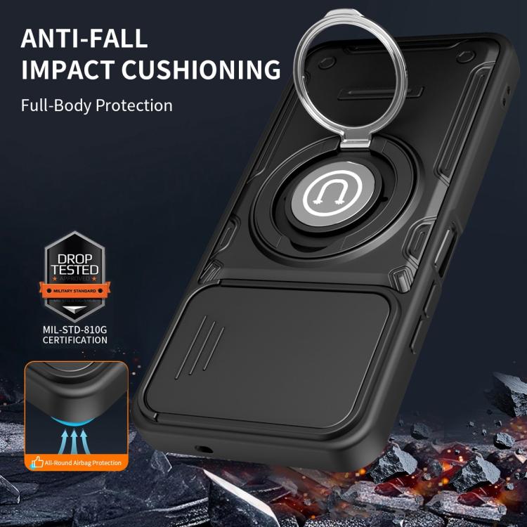 For Tecno Spark 40C Sliding Camshield Holder Magnetic Phone Case