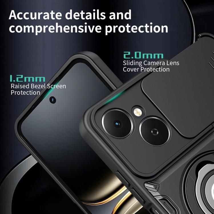 For Tecno Spark 40C Sliding Camshield Holder Magnetic Phone Case
