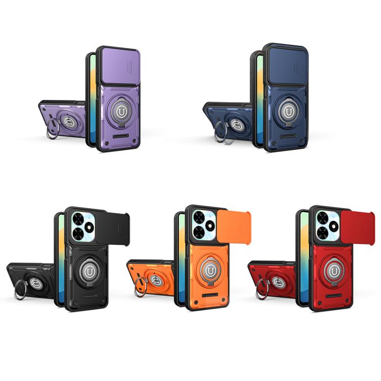 For Tecno Spark Go 2024 / 20 Sliding Camshield Holder Magnetic Phone Case