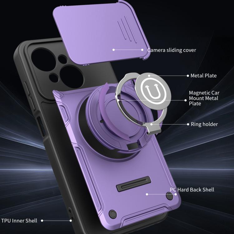 For Tecno Spark Go 1 / Go 2025 Sliding Camshield Holder Magnetic Phone Case