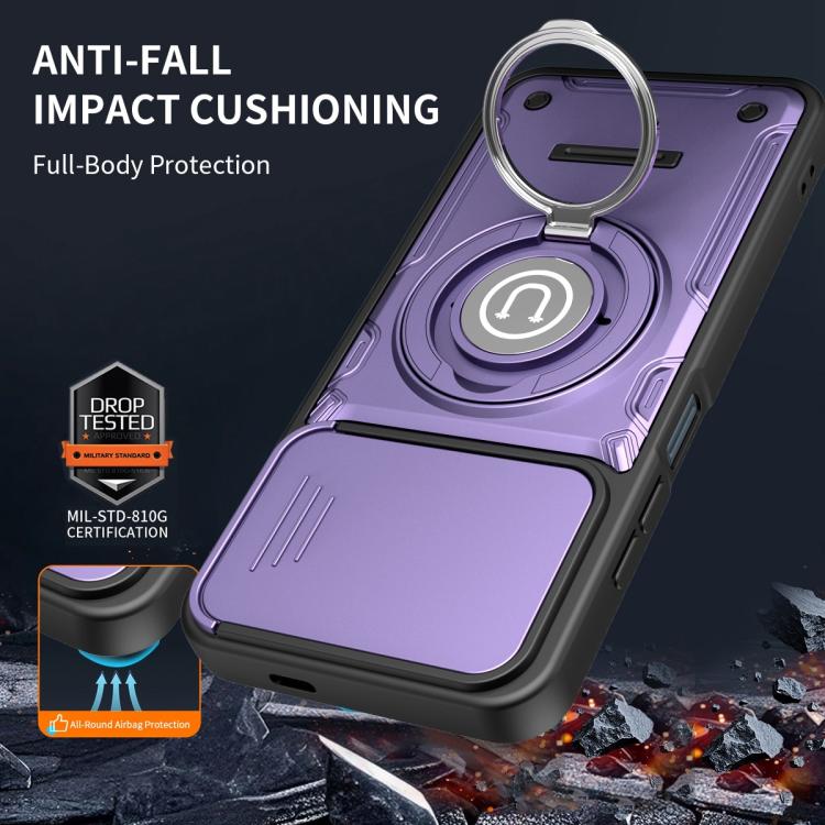For Tecno Spark Go 1 / Go 2025 Sliding Camshield Holder Magnetic Phone Case