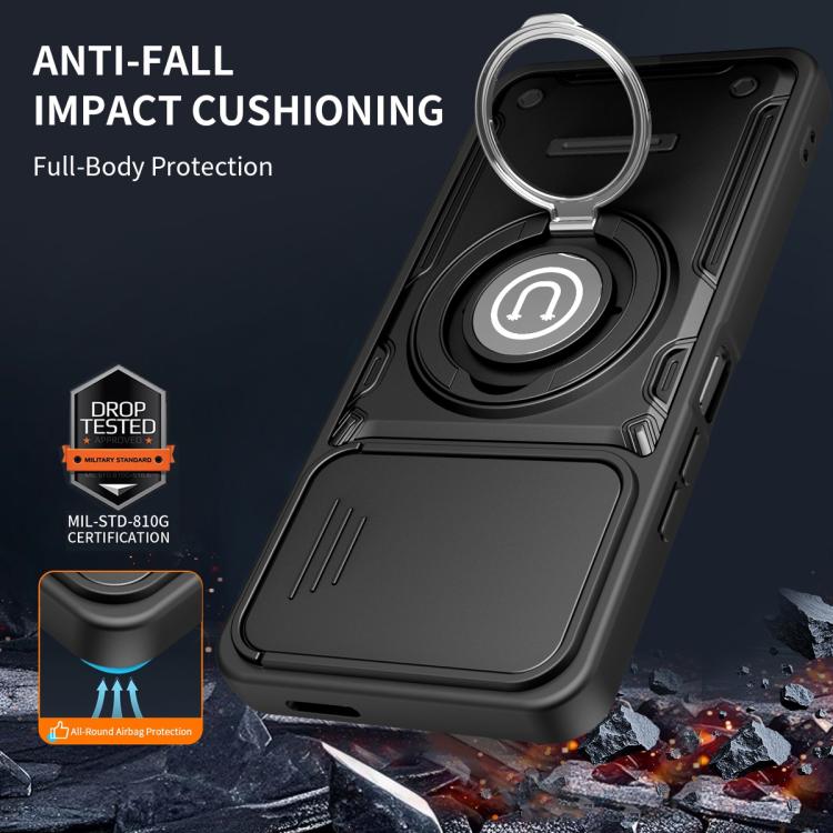 For Tecno Spark Go 3 / Pop 20 4G Sliding Camshield Holder Magnetic Phone Case