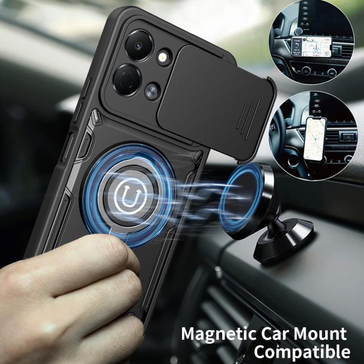 For Tecno Spark Go 3 / Pop 20 4G Sliding Camshield Holder Magnetic Phone Case