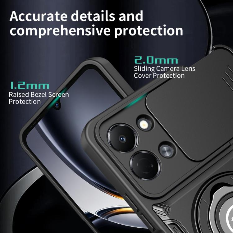 For Tecno Spark Go 3 / Pop 20 4G Sliding Camshield Holder Magnetic Phone Case