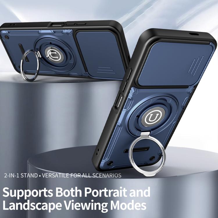 For Tecno Spark Go 2 4G / Pop 10 Sliding Camshield Holder Magnetic Phone Case