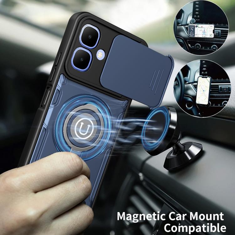 For Tecno Spark Go 2 4G / Pop 10 Sliding Camshield Holder Magnetic Phone Case