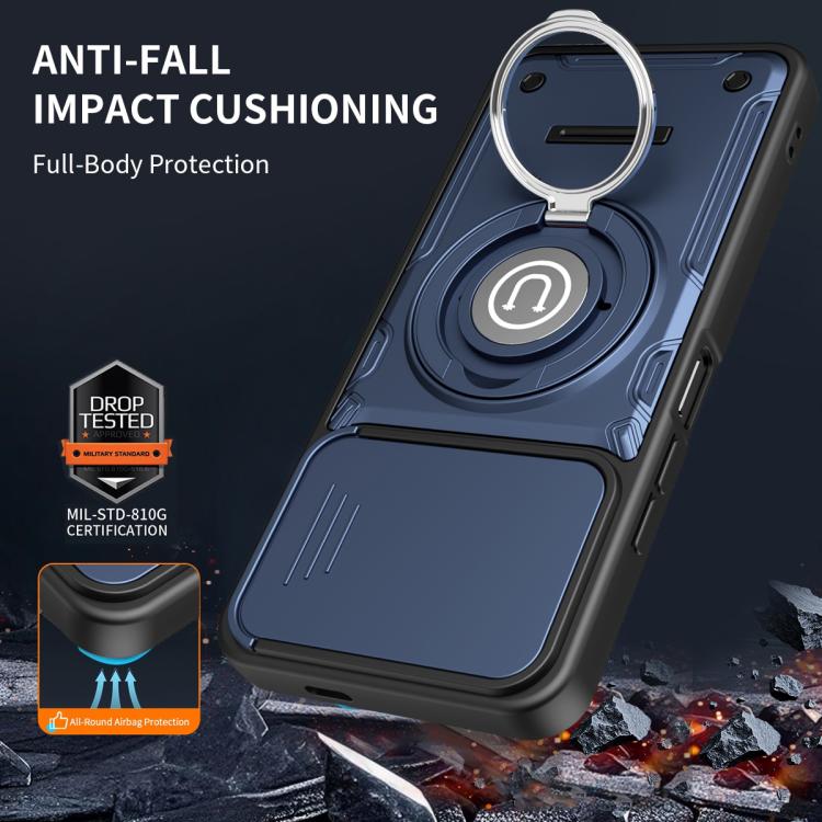 For Tecno Spark Go 2 4G / Pop 10 Sliding Camshield Holder Magnetic Phone Case