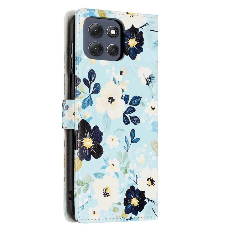 For Moto G67 / G77 5G Colorful Painting Vegan Leather Phone Case with Lanyard