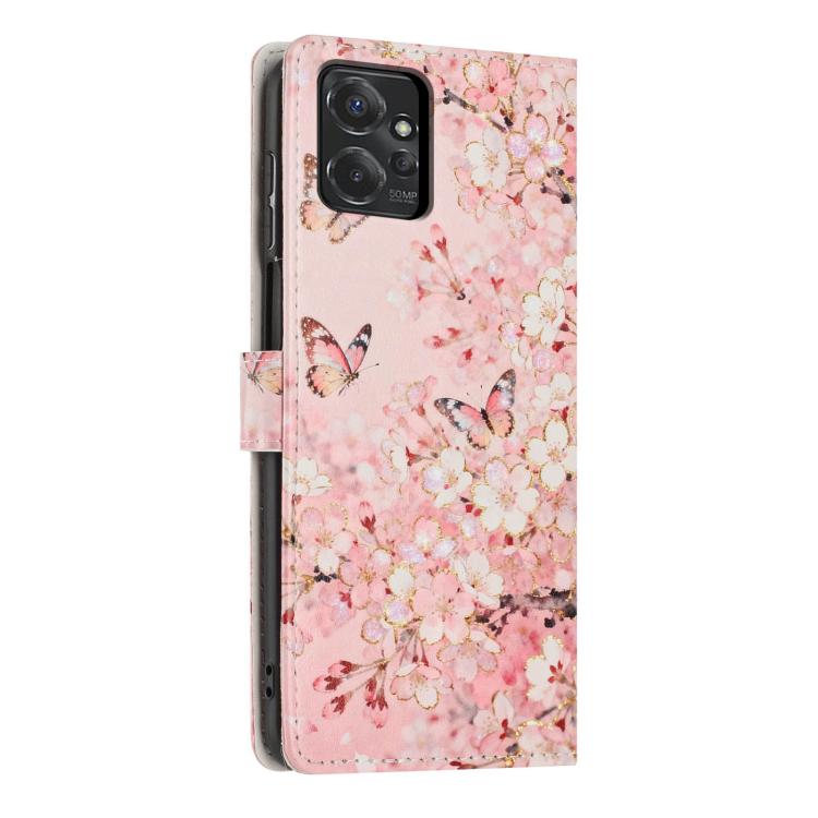 For Moto G Power 5G  - 2026 Colorful Painting Vegan Leather Phone Case with Lanyard