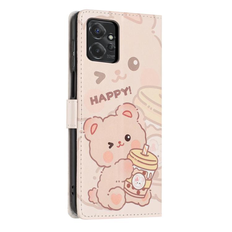 For Moto G Power 5G  - 2026 Colorful Painting Vegan Leather Phone Case with Lanyard