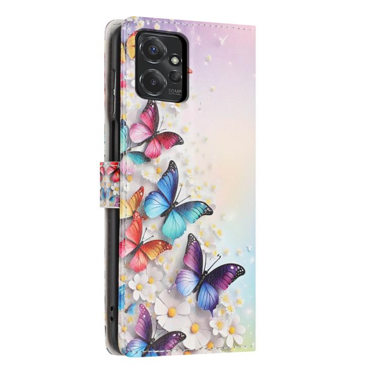 For Moto G Power 5G  - 2026 Colorful Painting Vegan Leather Phone Case with Lanyard