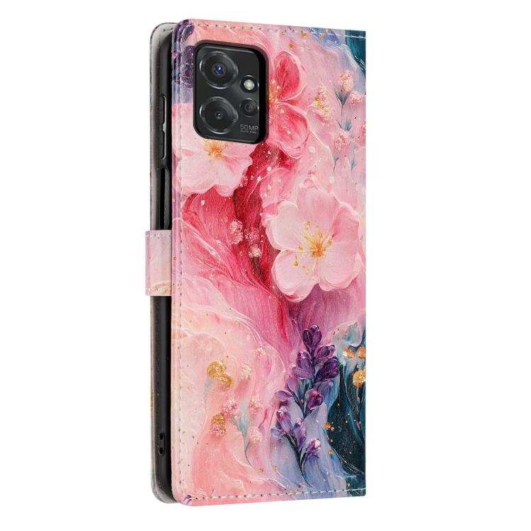 For Moto G Power 5G  - 2026 Colorful Painting Vegan Leather Phone Case with Lanyard