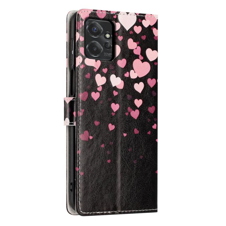 For Moto G Power 5G  - 2026 Colorful Painting Vegan Leather Phone Case with Lanyard